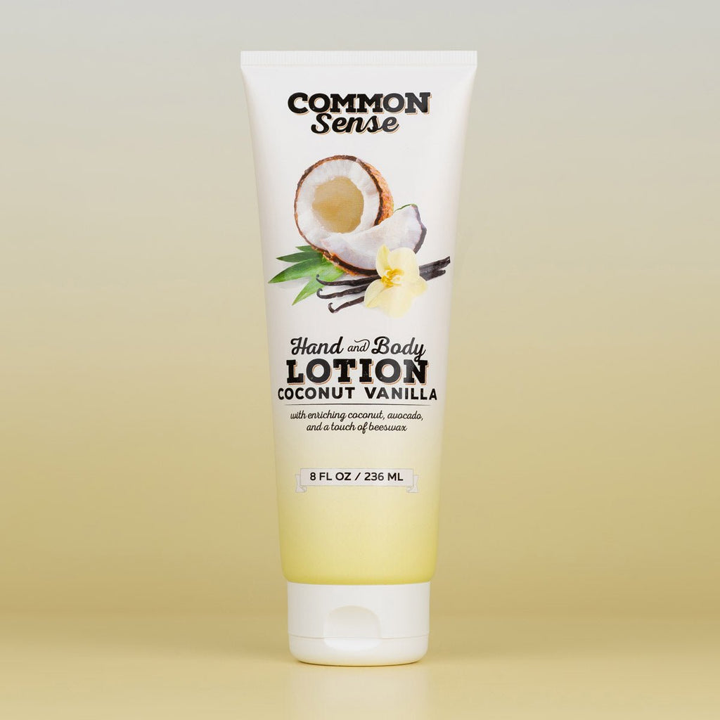 Coconut Vanilla Lotion - 8 oz tube - Common Sense Soap