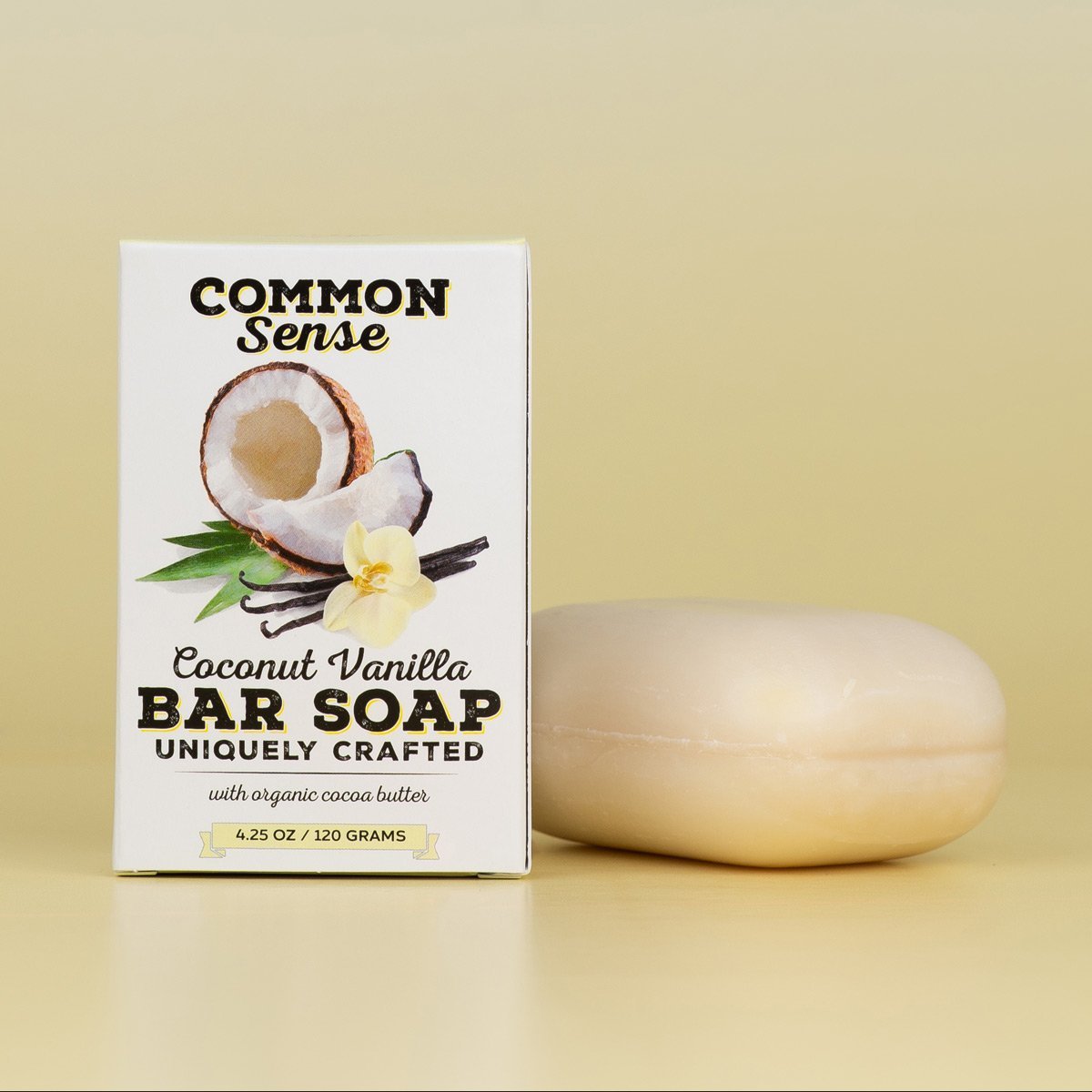 Coconut Vanilla Triple Milled Bar - Common Sense Soap