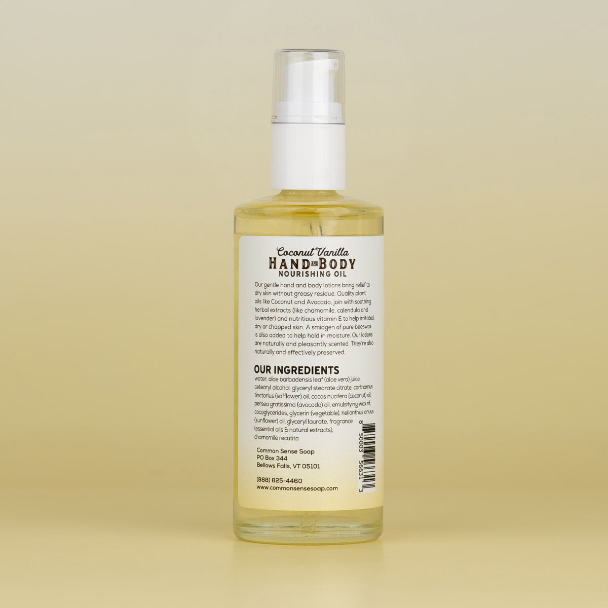 Hand & Body Oil, Coconut Vanilla - 4 oz