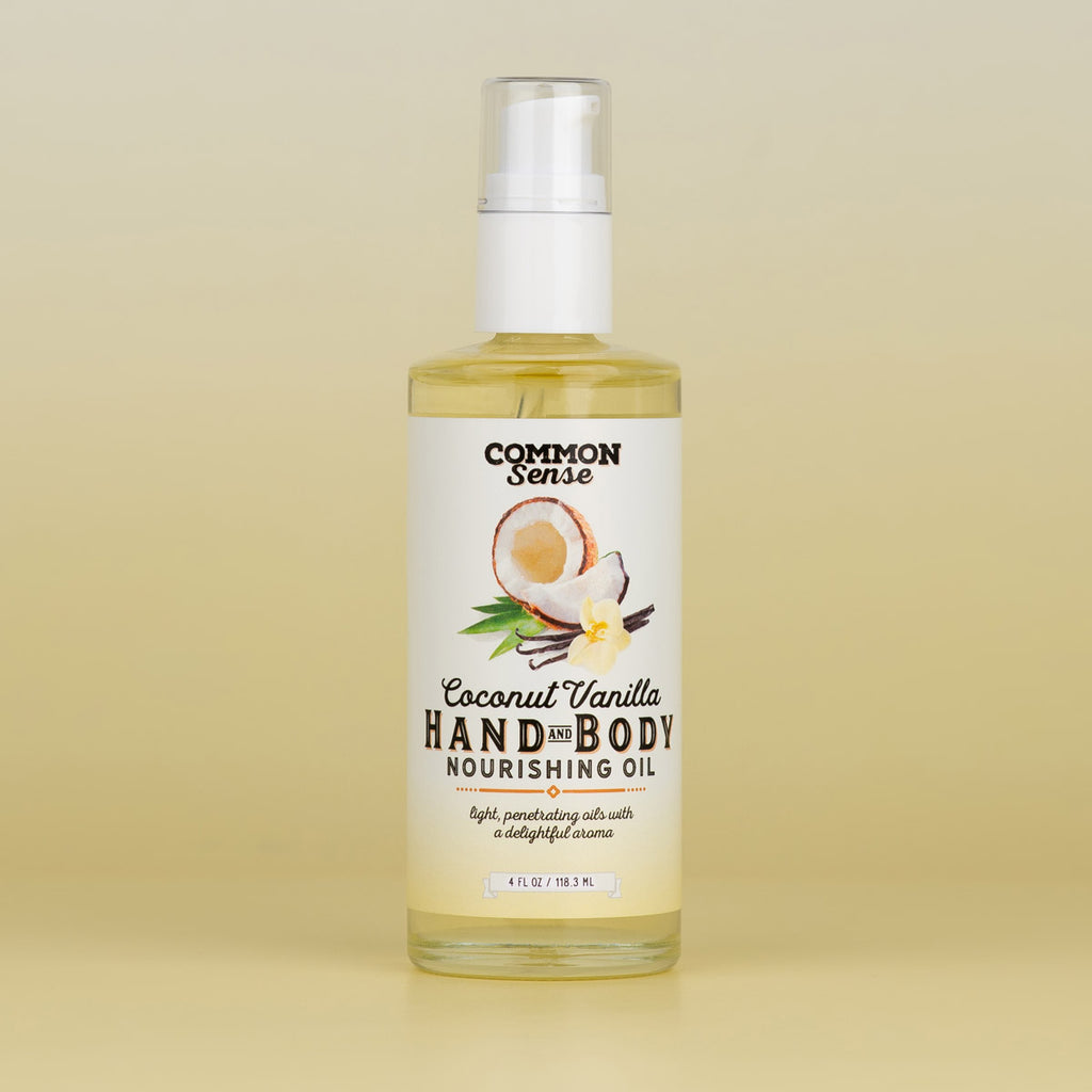 Hand & Body Oil, Coconut Vanilla - 4 oz