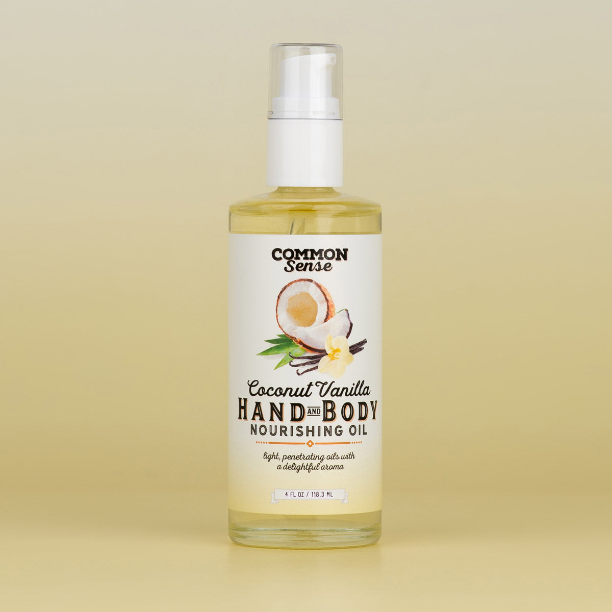 Hand & Body Oil, Coconut Vanilla - 4 oz