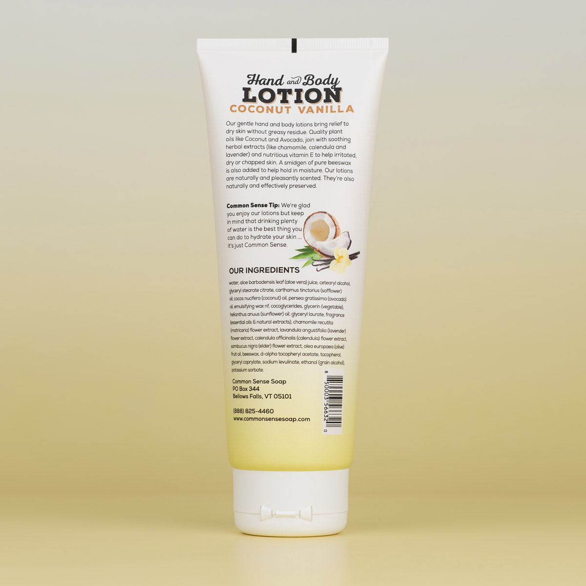 Coconut Vanilla Lotion - 8 oz tube