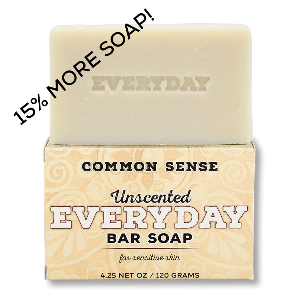 Everyday Unscented Bar Soap - 4.25 oz - Common Sense Soap