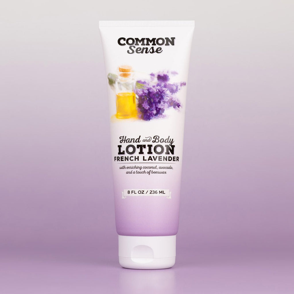 French Lavender Lotion - 8 oz tube - Common Sense Soap