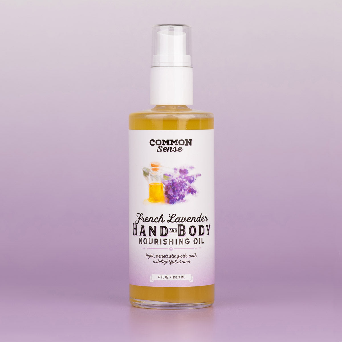 Hand & Body Oil, French Lavender - 4 oz