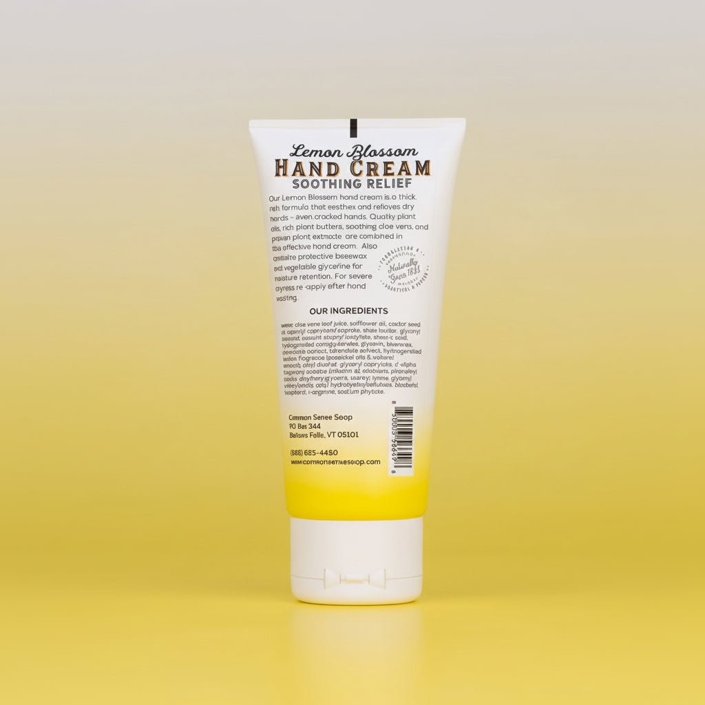Lemon Blossom Hand Cream 3oz. - Common Sense Soap