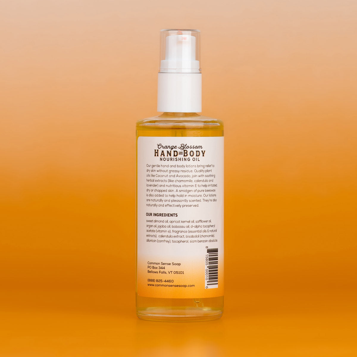 Hand & Body Oil, Orange Blossom - 4 oz